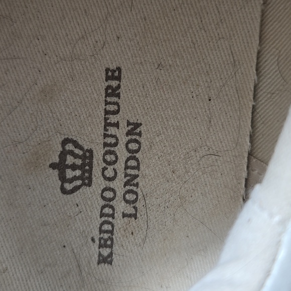 EURO RETRO FAUX LEATHER White GOLD STARS Platform Sneakers with Gold Trim 8.5 - Picture 8 of 12